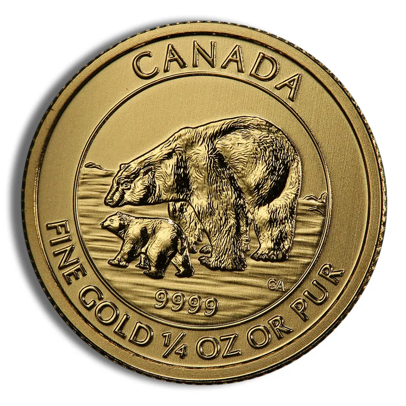 2015 1/4 oz Canadian Polar Bear & Cub Gold Coin — Gold bullion from Standard Bullion