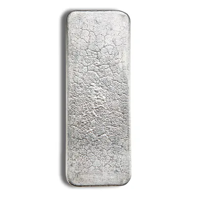 100 oz Silver Bar - Johnson Matthey - JM — reverse view