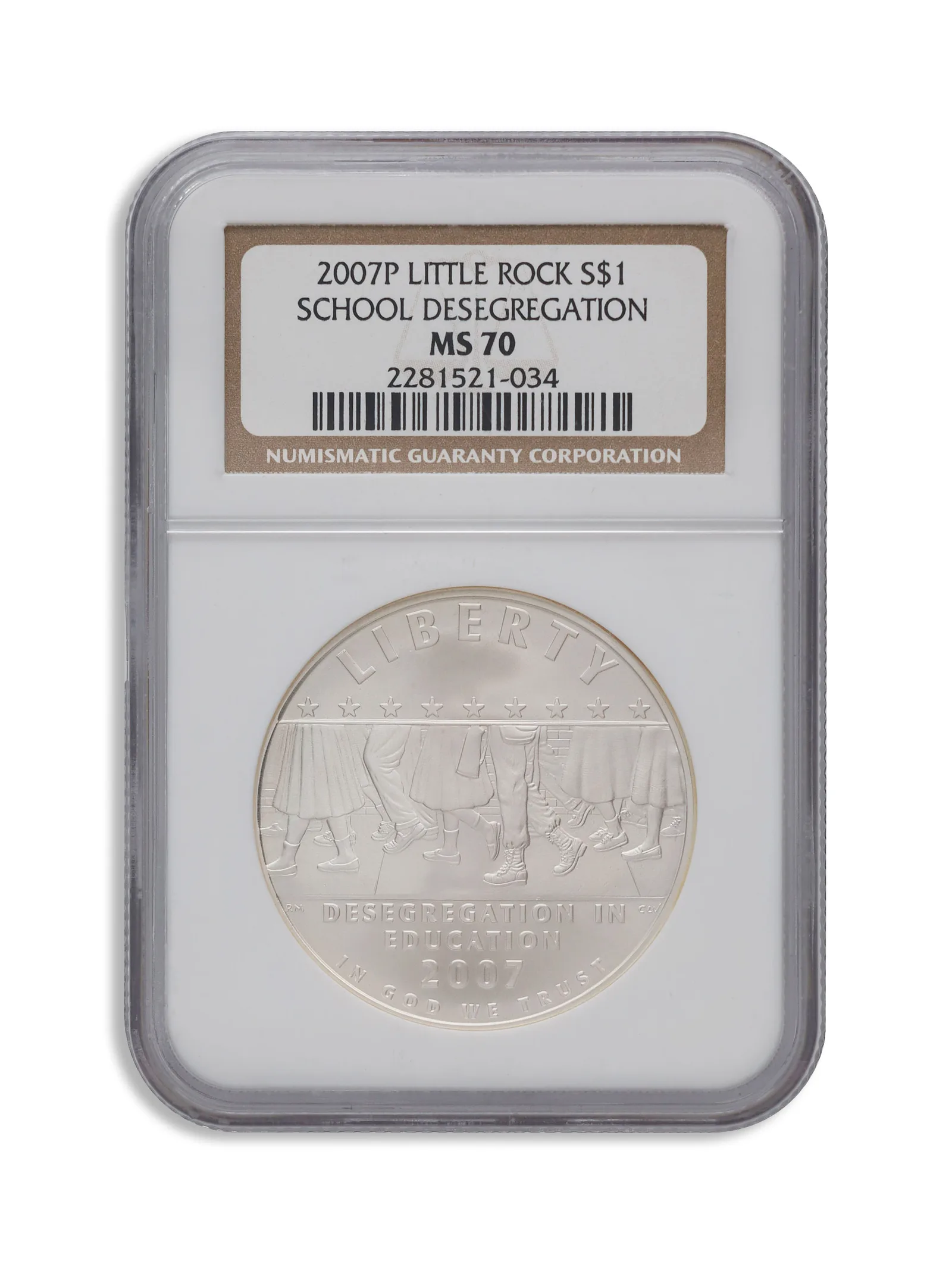 2007-P <body> Little Rock, Deseg Silver Commem - NGC MS70 — Silver bullion from Standard Bullion