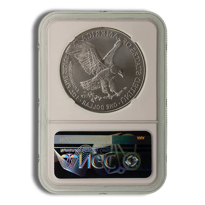 2021 Silver Eagle NGC MS70 (Type 2) — reverse view