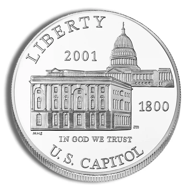 2001-P <body> Capitol Visitor Center Silver Commem - BU — Silver bullion from Standard Bullion