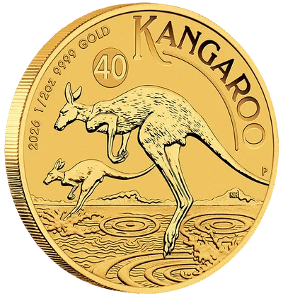 2026 1/2 oz Australian Kangaroo Gold Coin — packaging view