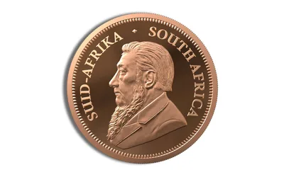 1 oz South Africa Gold Krugerrand (Year Varies) — reverse view