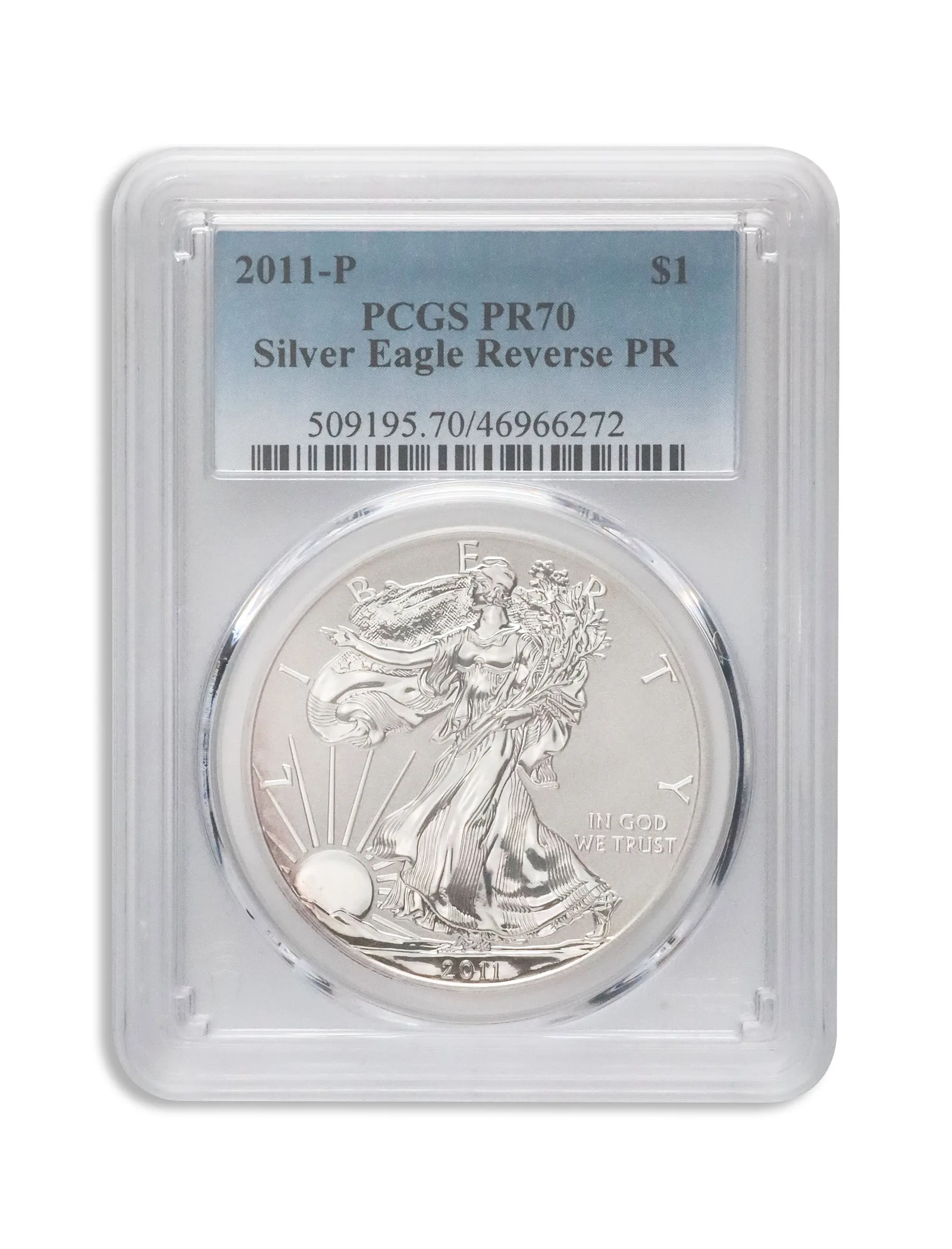 2011-P Reverse Proof Silver Eagle PCGS PR70 — Silver bullion from Standard Bullion
