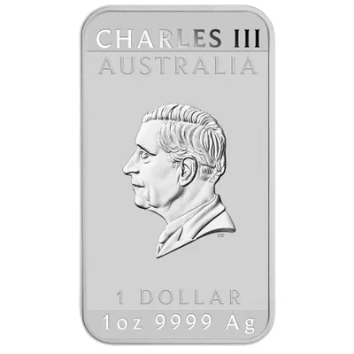 2026 1 oz Australia Silver Lunar Horse Rectangular Coin — reverse view