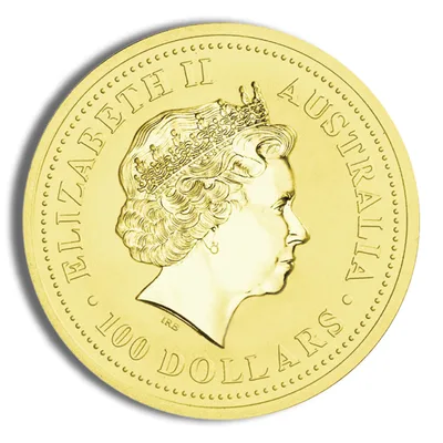 2000 1 oz Australia Gold Lunar Dragon BU - Series I — reverse view