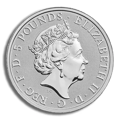 2018 2 oz Silver Great Britain Queen's Beasts - Unicorn — reverse view