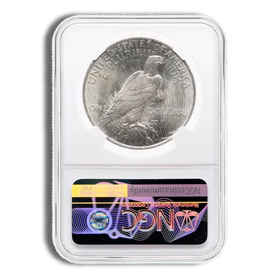Peace Dollar - NGC MS63 — reverse view