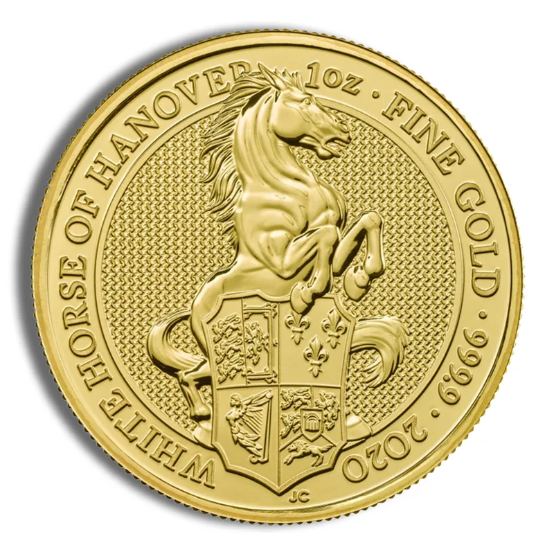 2020 1 oz Great Britain Queen's Beast Gold Coin - White Horse — Gold bullion from Standard Bullion
