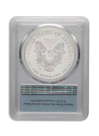 2016-W Burnished Silver Eagle PCGS SP70 FS — reverse view