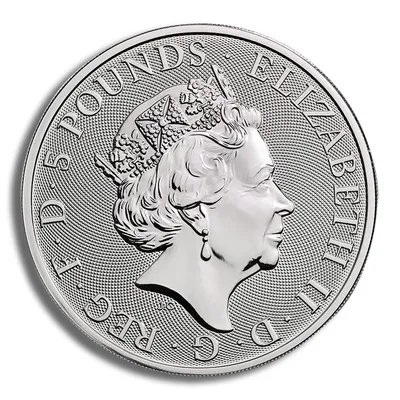 2020 2 oz Silver Great Britain Queen's Beasts - White Horse — reverse view