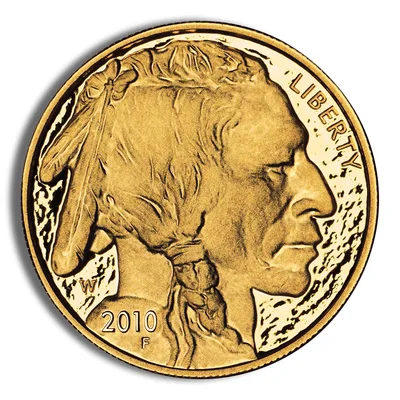 2010-W 1 oz Proof Gold Buffalo (w/Box & COA) — reverse view