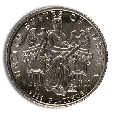2006-W 1/10 oz Burnished Platinum Eagle <body>0 (Cap Only) — reverse view