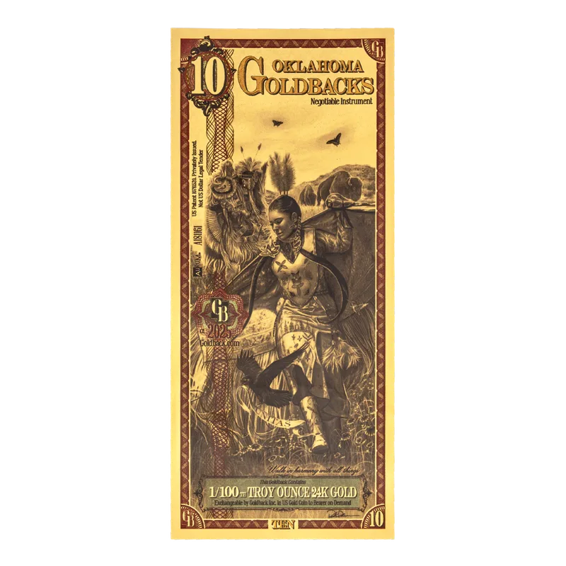 Oklahoma 10 Goldback — Gold bullion from Standard Bullion