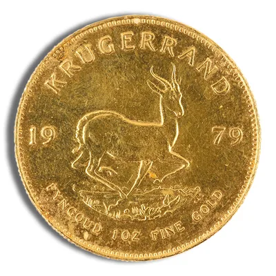 Impaired Gold Krugerrand — reverse view