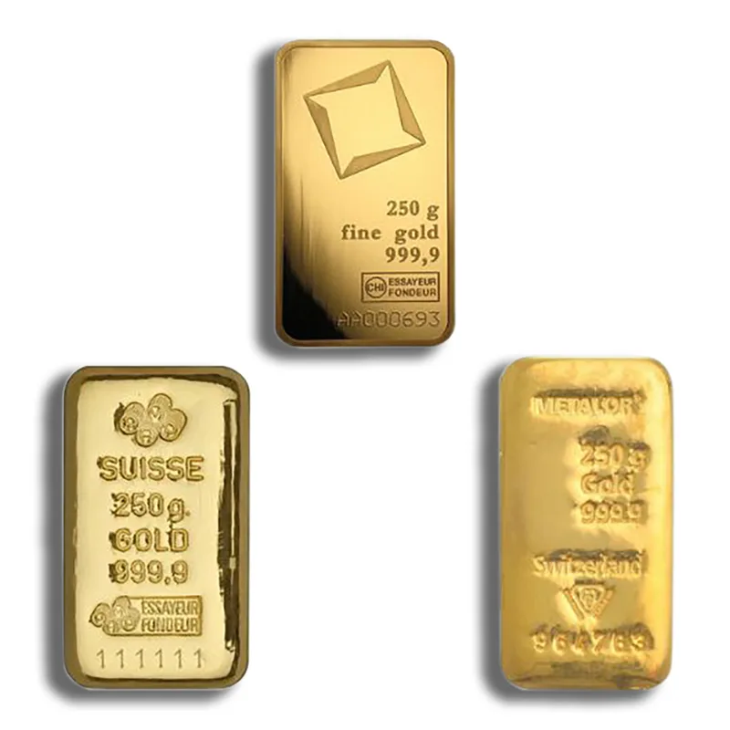 250 gram Gold Bar - Brand Varies — Gold bullion from Standard Bullion