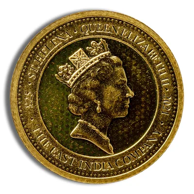 1/4 oz St. Helena Rose Crown Gold Coin (Year Varies) — reverse view