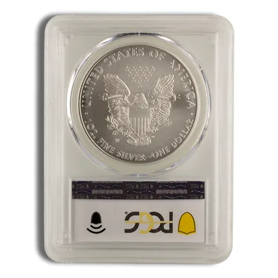2008-W Burnished Silver Eagle PCGS SP70 — reverse view