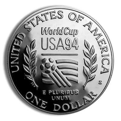 1994-D <body> World Cup Silver Commem - BU — reverse view