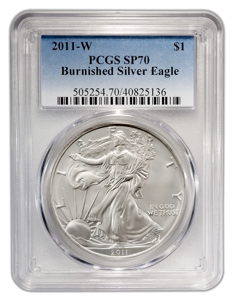2011-W Burnished Silver Eagle PCGS SP70 — Silver bullion from Standard Bullion