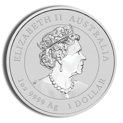 2020 1 oz Australia Silver Lunar Mouse BU - Series III — reverse view