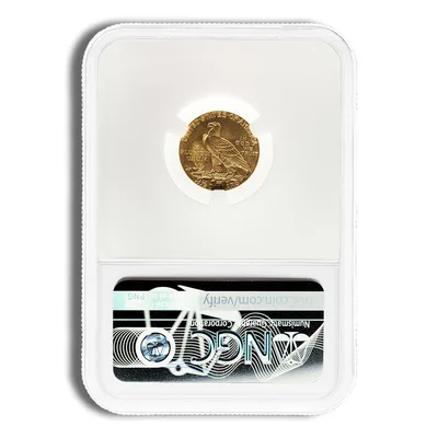 $2.5 Gold Indian Quarter Eagle - NGC MS63 — reverse view