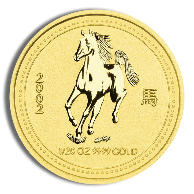 2002 1/20 oz Australia Gold Lunar Horse BU - Series I — Gold bullion from Standard Bullion