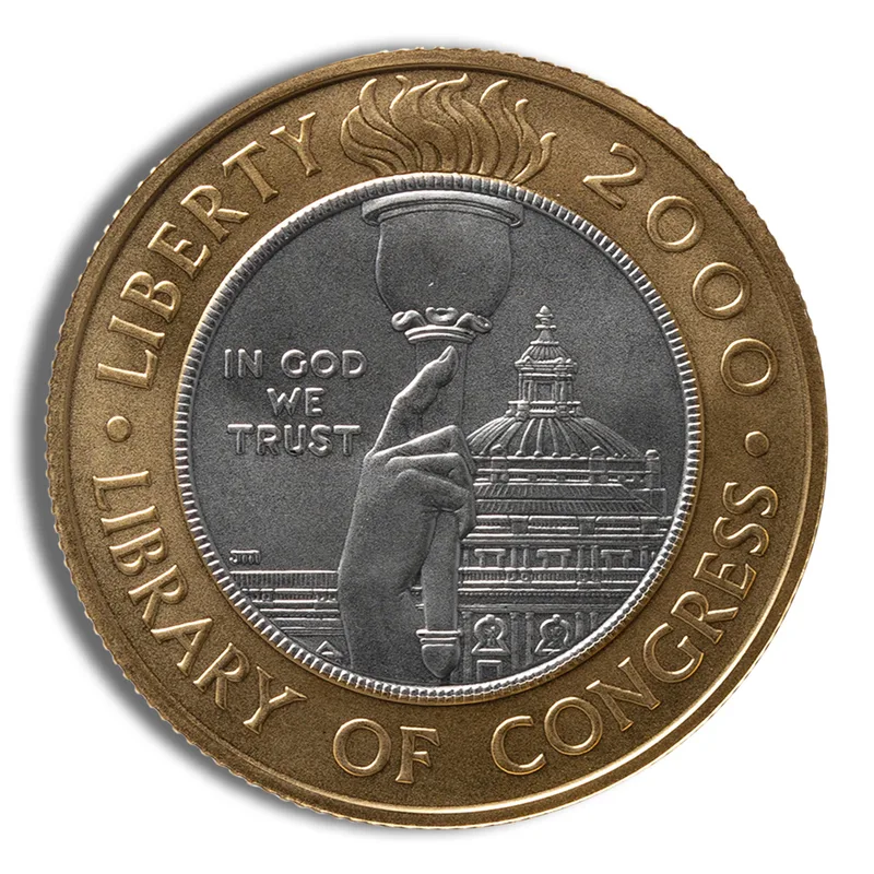 2000-W <body>0 Library of Congress Bimetallic Coin - BU (Box/COA) — Gold bullion from Standard Bullion