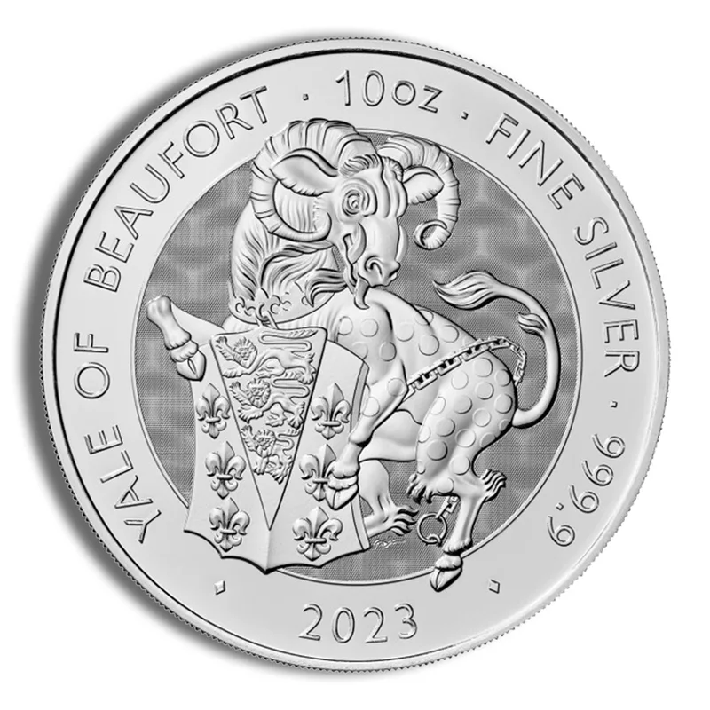 2023 10 oz Silver Great Britain Tudor Beasts - Yale of Beaufort — Silver bullion from Standard Bullion