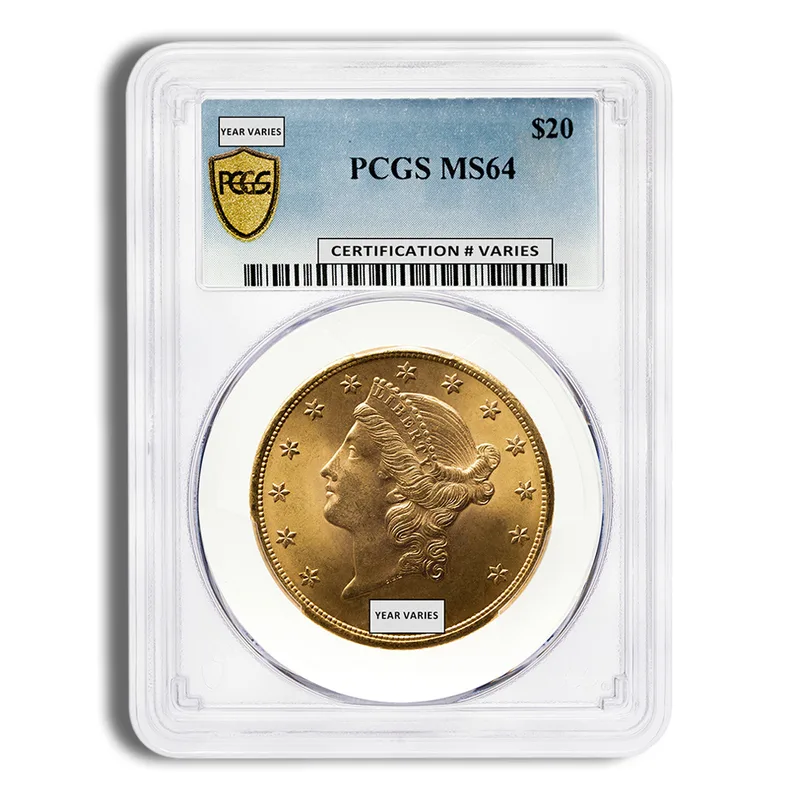 $20 Gold Liberty Double Eagle - PCGS MS64 — Gold bullion from Standard Bullion