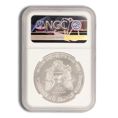 2016 Silver Eagle NGC MS69 — reverse view