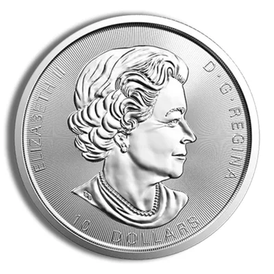 2 oz Canadian Twin Maple Leaf Silver Coin (Year Varies) — reverse view