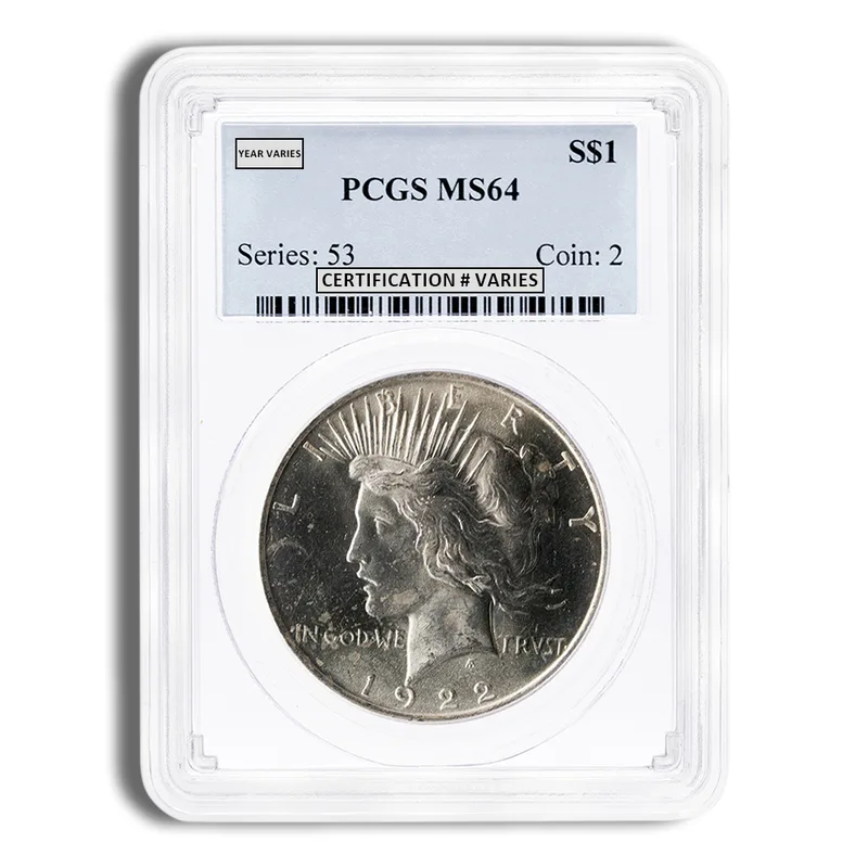 Peace Dollar - PCGS MS64 — Silver bullion from Standard Bullion