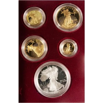 1995-W 10th Anniversary Proof Eagle Set — reverse view