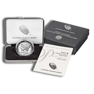2018-W 1 oz Proof Palladium Eagle (w/ Box & COA) — packaging view