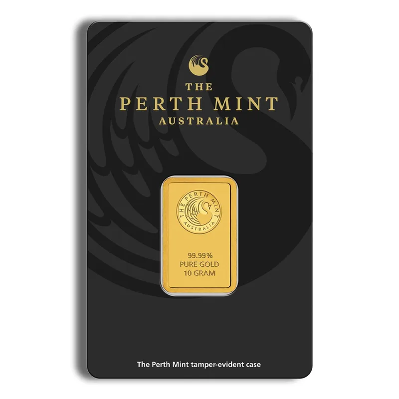 10 gram Gold Bar - Perth Mint (Carded) — Gold bullion from Standard Bullion