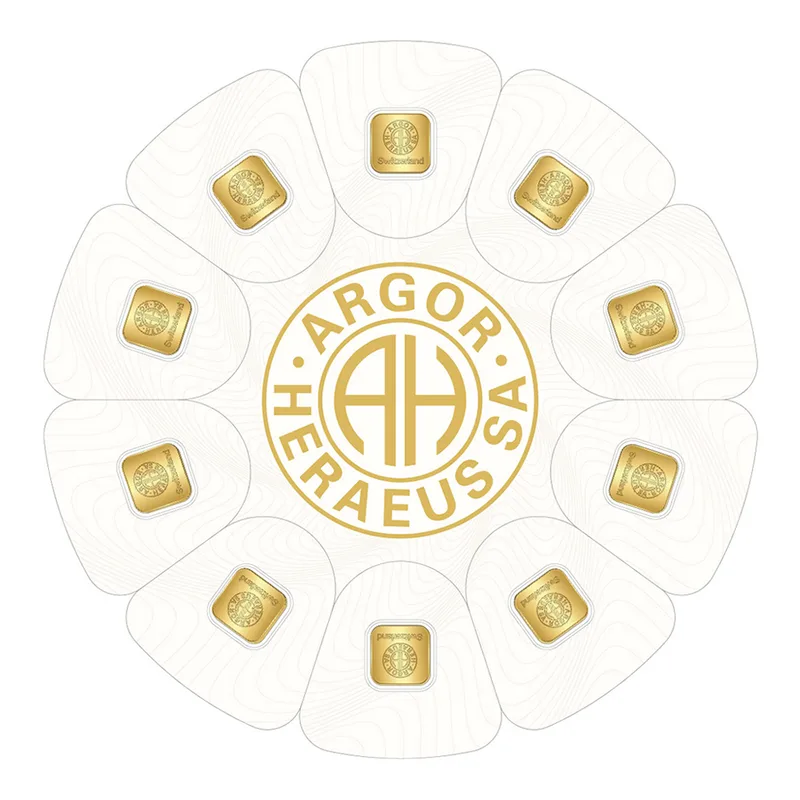 10 x 1 gram Argor Heraeus "Goldseed" Gold Multi-Bar — Gold bullion from Standard Bullion