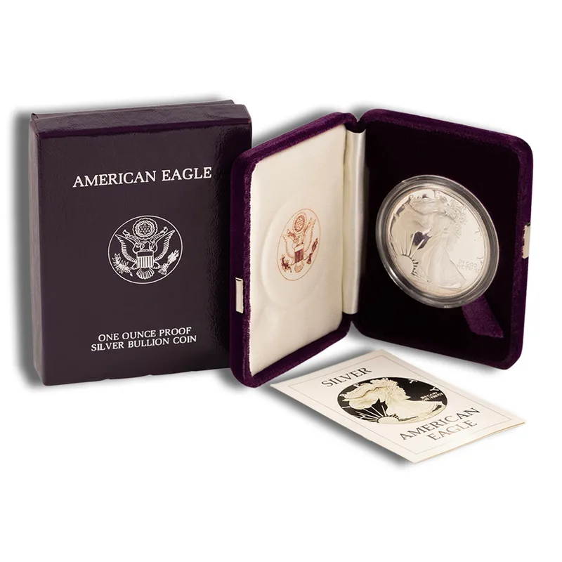 1991-S Proof Silver Eagle with Box & COA — Silver bullion from Standard Bullion