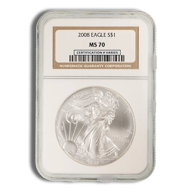 2008 Silver Eagle NGC MS70 — Silver bullion from Standard Bullion