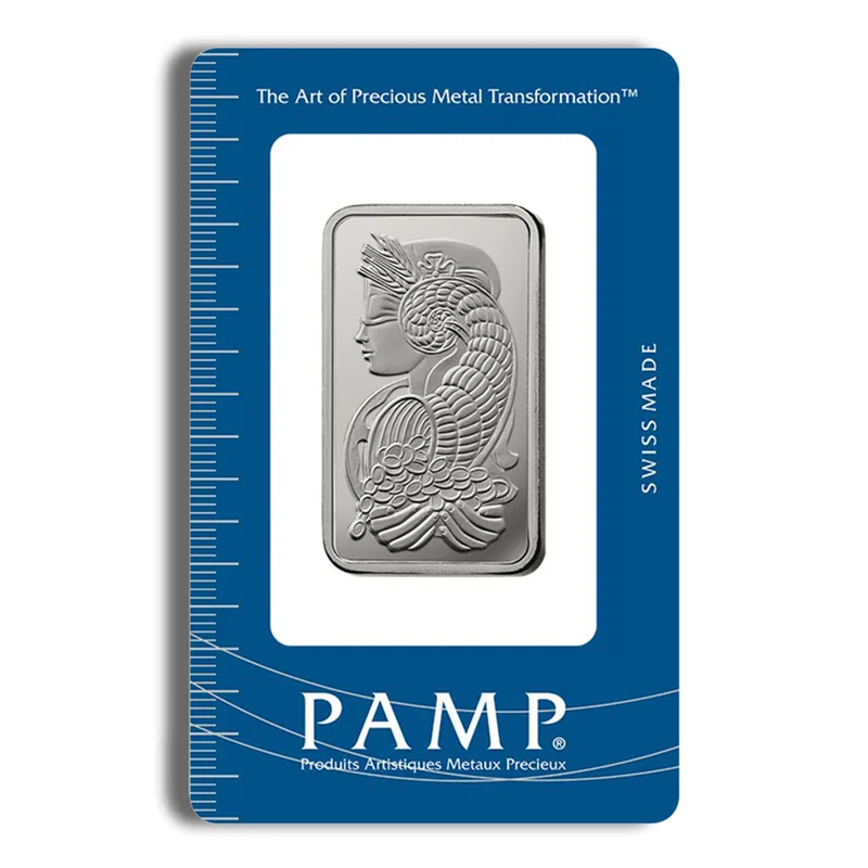 1 oz Platinum Bar - PAMP Fortuna (Carded) — Platinum bullion from Standard Bullion