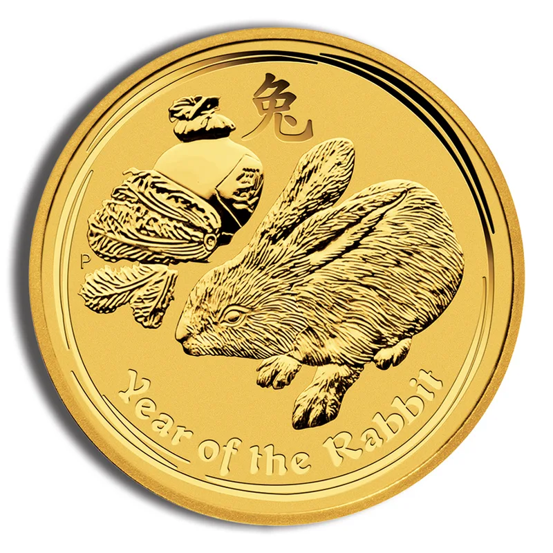 2011 2 oz Australia Gold Lunar Rabbit BU - Series II — Gold bullion from Standard Bullion
