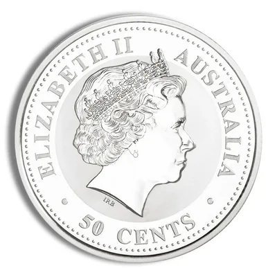 2000 1/2 oz Australia Silver Lunar Dragon BU - Series I — reverse view