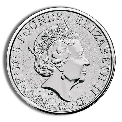 2017 2 oz Silver Great Britain Queen's Beasts - Dragon — reverse view