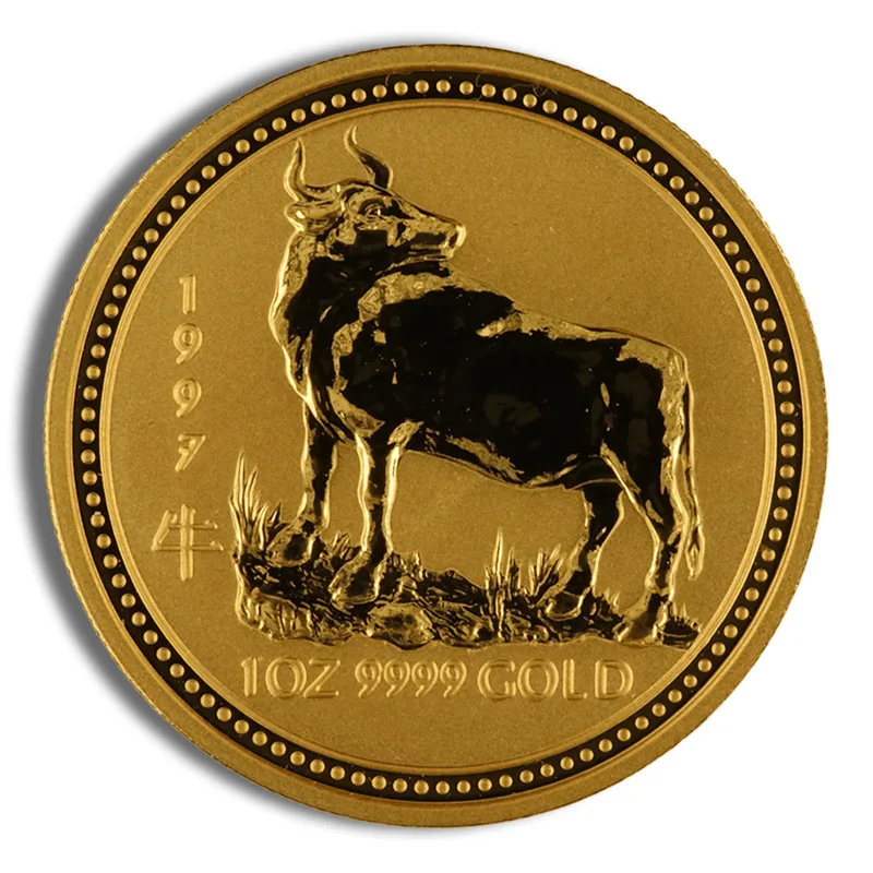 1997 1 oz Australia Gold Lunar Ox BU - Series I — Gold bullion from Standard Bullion