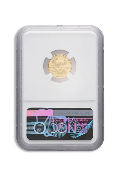 1994 1/10 oz Gold Eagle $5 NGC MS70 — reverse view