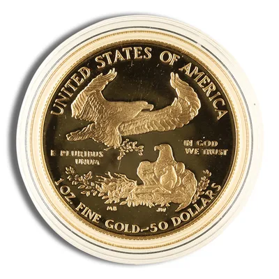 Proof Gold Eagle - In Cap or Slab — reverse view