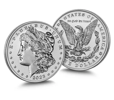2023-S Morgan & Peace Dollar Two-Coin Reverse Proof Set — reverse view