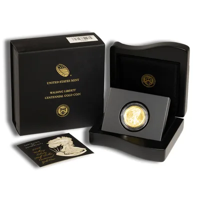 2016-W 1/2 oz Gold Walking Liberty Centennial Coin w/OGP — packaging view