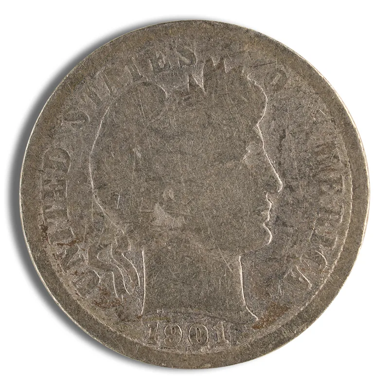 <body> FV 90% Silver Barber Dimes - Avg Circ — Silver bullion from Standard Bullion