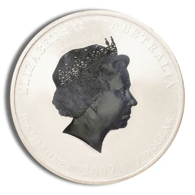 2009 Kilo Australia Silver Lunar Ox BU - Series I — reverse view